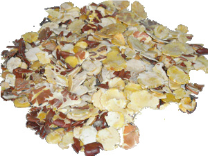 Cooked horse beans flakes